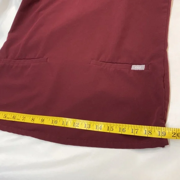 Figs Scrub Top XS maroon - Picture 12 of 14